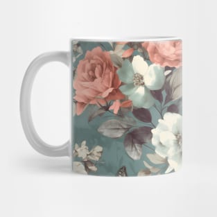 Watercolor floral and butterfly pattern seamless pattern design Mug